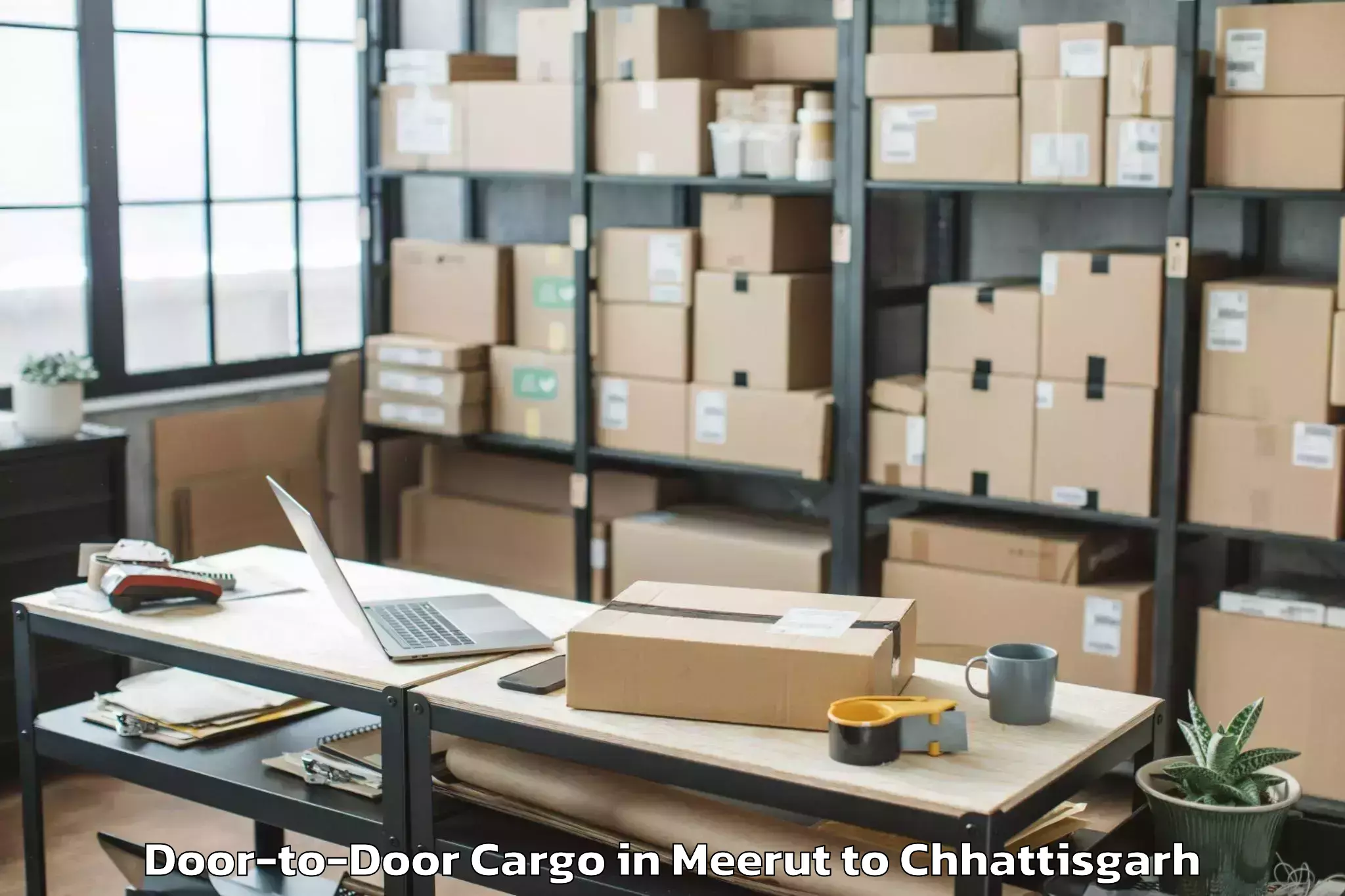 Meerut to Khairagarh Door To Door Cargo Booking